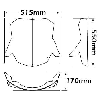 Parabrisas "Gigante" para BMW F 800 ST (06-12), transparente