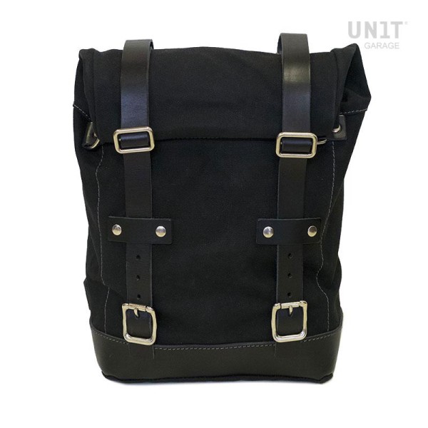 Bolsa lateral de lona 10L-14L - Negro/Negro - Unidad Garaje