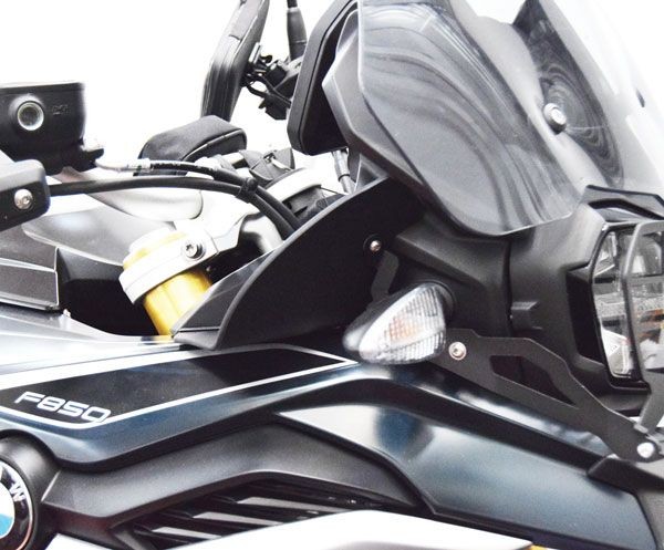 Alerones deflectores superiores para BMW F 850 GS (18-21), negro mate
