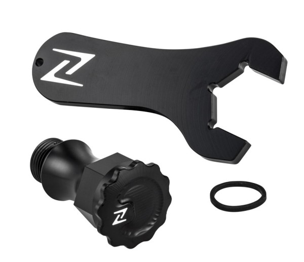 Tapón de llenado de aceite para Vespa GTS/GTS Super/GTV 300cc HPE, negro brillante