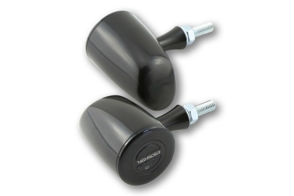 HIGHSIDER Pro Rocket Classic LED Indicador Carcasa Negro / Lente Gris Humo (Pareja), Delantero y Trasero