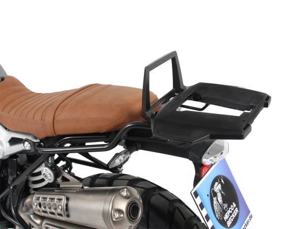 Portamaletas de aluminio negro para BMW R nineT Scrambler (16-23) Hepco & Becker
