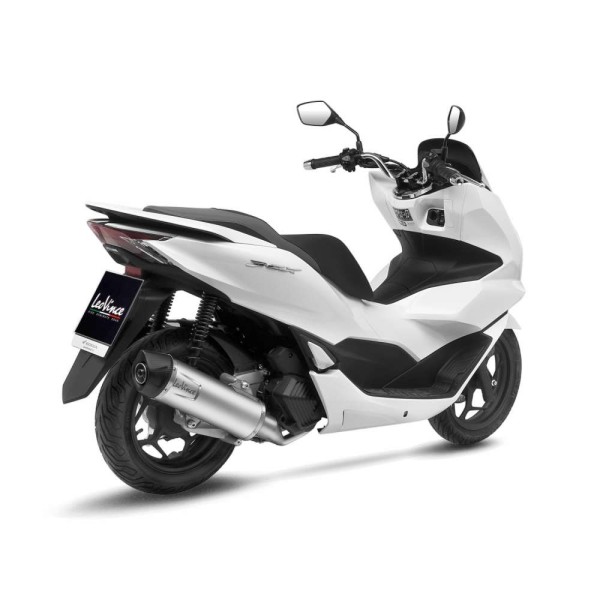 Sistema de escape LeoVince LV One Evo para Honda PCX 125, acero inoxidable plata, E-certificate