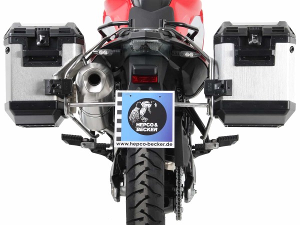 Juego portamaletas Cutout acero inoxidable incl. juego portamaletas Xplorer Cutout plata para BMW F 800 GS