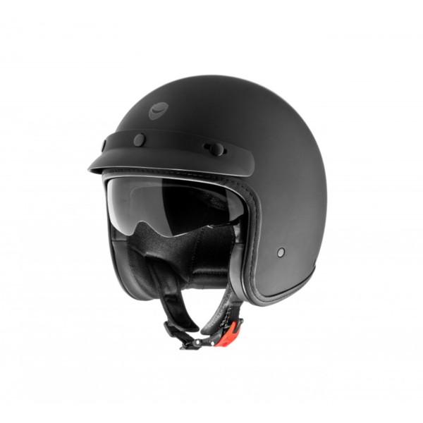 Casco jet Helmo Milano, Audace Monza, negro mate