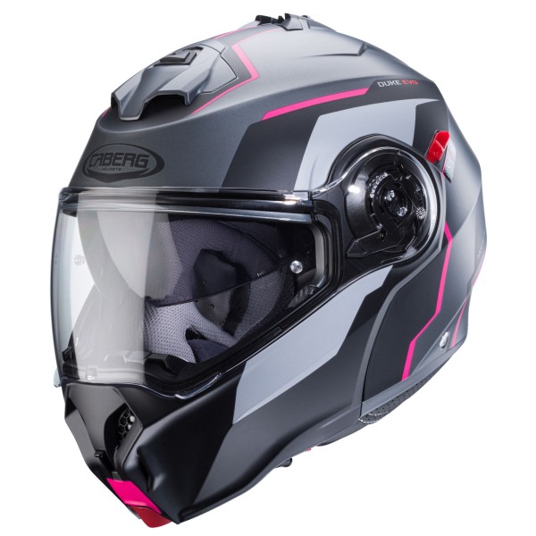 Casco Caberg Duke Evo Move metálico mate/negro fucsia