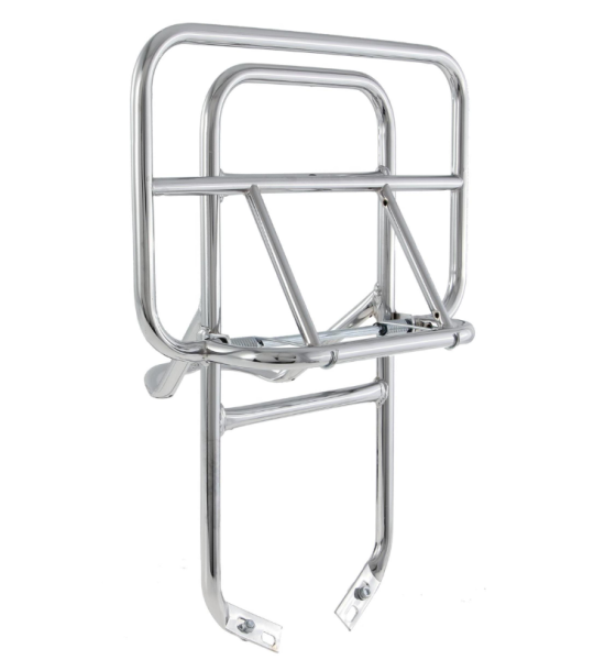 Portaequipajes trasero para Vespa PX 80-200cc, plegable, cromado