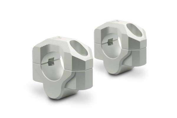 SW-Motech Elevador de manillar, plata para manillar Ø 28 mm, H=20 mm para Triumph Speed Triple 1050 /R - SW Motech