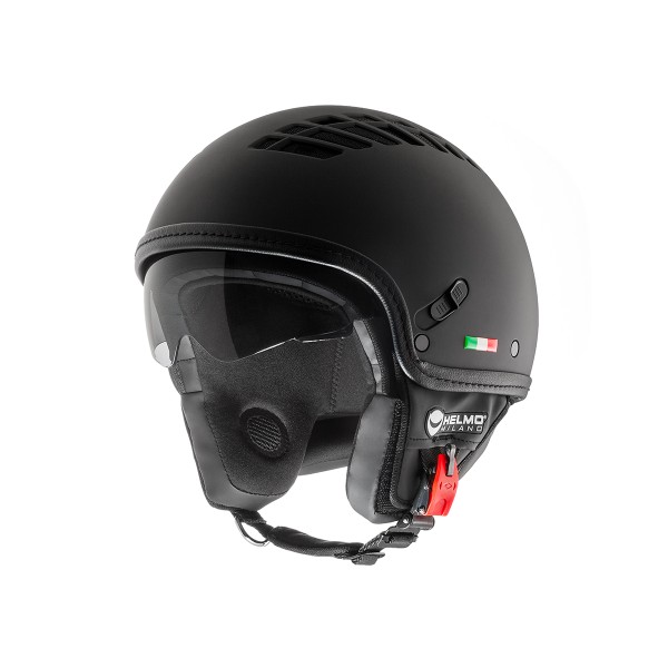 Helmo Milano Demi Jet, ViaColVento, negro, mate