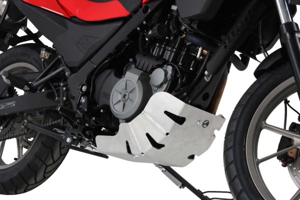 Placa de protección del motor plateada para BMW G 650 GS (11-16)/Sertao (12-16) Hepco & Becker