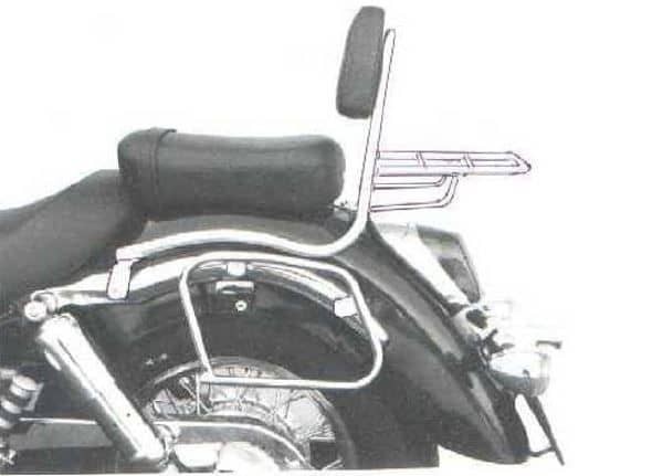 Portabolsas de cuero tubular cromado para Honda VT 750 C2 (97-03) Hepco & Becker
