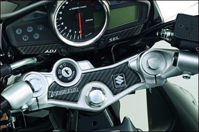 Puente de la horquilla y decoración de la cabina, aspecto de carbono para Suzuki GW250 Inazuma BJ. 2013-2015