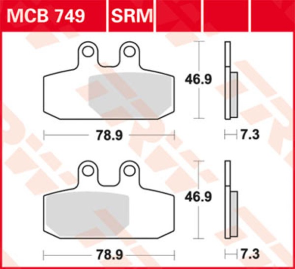 Pastilla de freno TRW Lucas MCB839