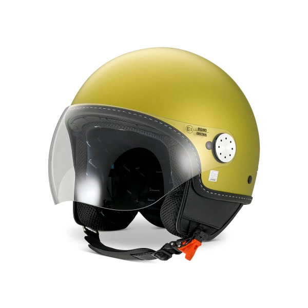 Casco jet Vespa Visor 4.0 verde «ambizioso» mate - L1