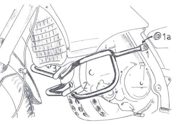 Guardamotor negro para Aprilia Pegaso 650 (1996) Hepco & Becker