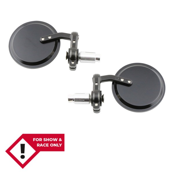 HIGHSIDER smart bar end mirror negro redondo (par)