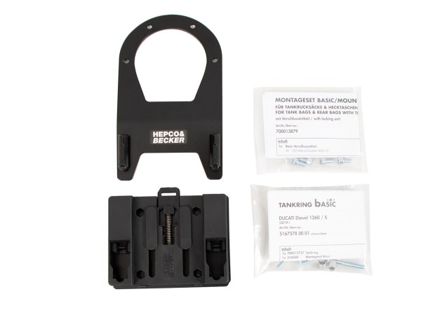 Anillo básico del depósito incl. unidad de cierre de la bolsa del depósito para Ducati Diavel 1260 /S (19-22) Hepco & Becker
