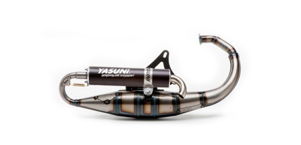 Yasuni Scooter R Full Exhaust System - Steel/Aluminium Black