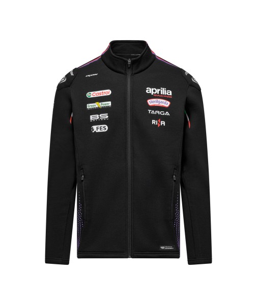 Sudadera con cremallera Aprilia Racing Team 2026 para hombre, negra