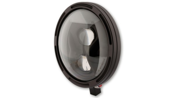 HIGHSIDER pro 7 pulgadas Faro delantero Marco-R1 Tipo 8 LED Negro Montaje inferior