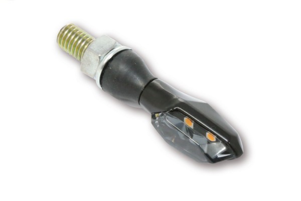 HIGHSIDER Pro Sonic-X2 Indicador LED Carcasa Negro / Lente Gris Humo (Pareja), Delantero y Trasero