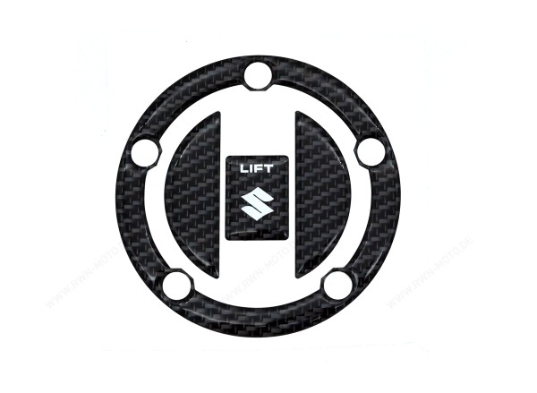 Protector del tapón de gasolina, aspecto de carbono para Suzuki GSX-R1000 BJ. 2005 - 2006/ 2007-2008/ 2009-2011/ 2012-2016