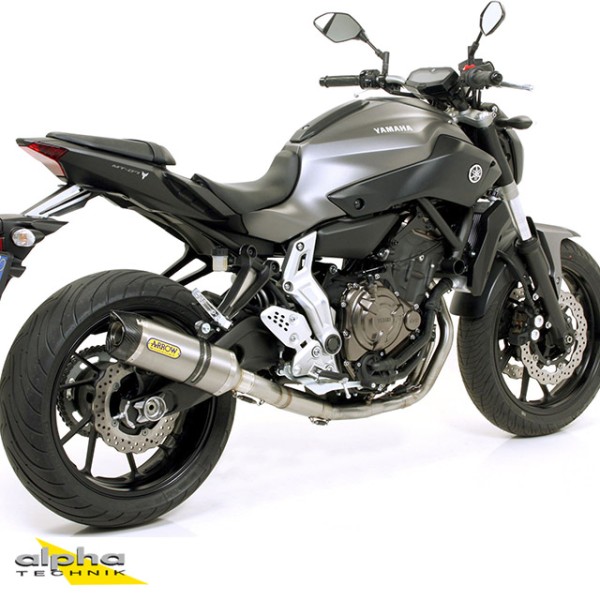 ARROW Auspuff THUNDER für Yamaha MT07 / Tracer 700 2014-2020, Titan (Nur mit ARROW Krümmer)