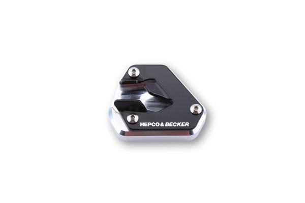 Placa de caballete lateral plata/negro para Triumph Tiger 800 (2010-2014)