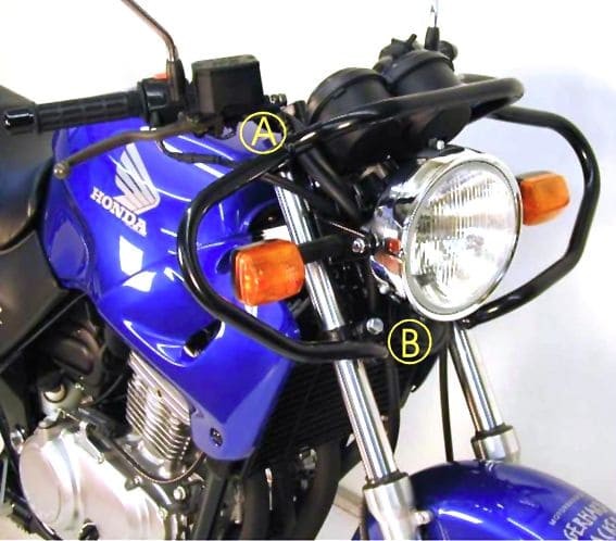Barra de protección delantera negra para Honda CB 500 /S (93-97) Hepco & Becker