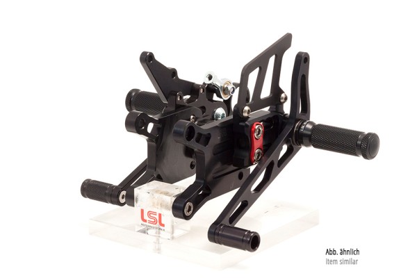 LSL 2Slide-Rastenanlage für Kawasaki ZX-10R, 2008-2010, schwarz-rot, KA Racing, ohne Straßenzulassun