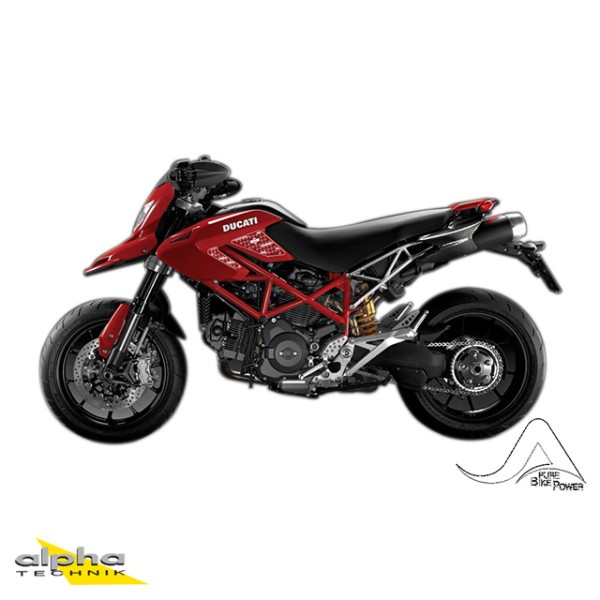 Stompgrip schwarz, Volcano, für Ducati Hypermotard 1100,2007-12