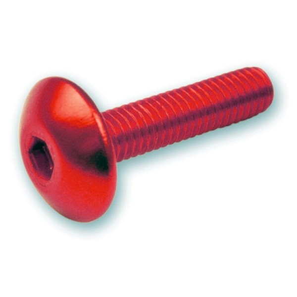 V PIEZAS tornillo allen M6x15 Rojo