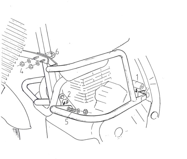 Protector de motor negro para Honda NX 650 Dominator (88-94) Hepco & Becker