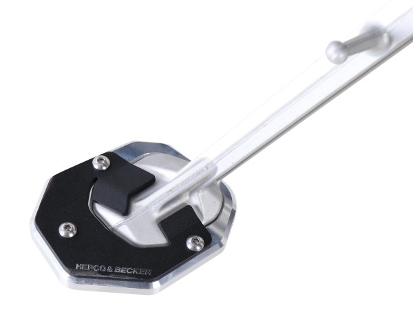 Placa de caballete lateral plata/negro para Yamaha Ténéré 700 (2019-2024)