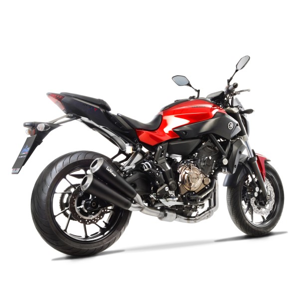 Sistema de escape LeoVince GP Duals, acero inoxidable, sistema completo para Yamaha MT-07 (14-20), Euro4