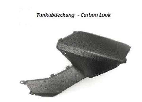 Tapa del depósito, plástico, izquierda, carbono para Aprilia Shiver 900
