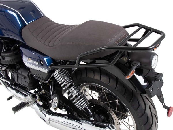 Portaequipajes tubular negro para Moto Guzzi V7 850 Stone Corsa (2024) Hepco & Becker