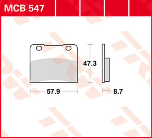 Pastilla de freno TRW Lucas MCB630