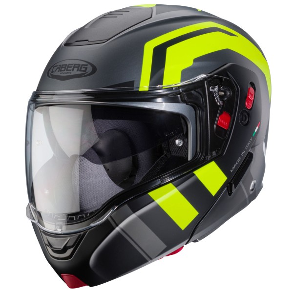 Casco Caberg Horus X Road mate-gun metálico/negro-fluo-amarillo