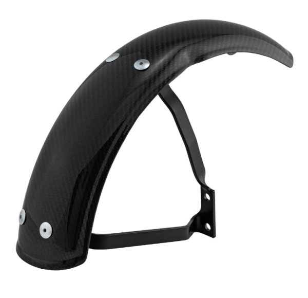 Guardabarros Garelli EVO II para Vespa PX 80-200ccm, carbono, soporte negro