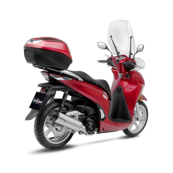 Sistema de escape LeoVince LV One Evo para Honda SH 350 i, acero inoxidable plata, slip on, certificado E