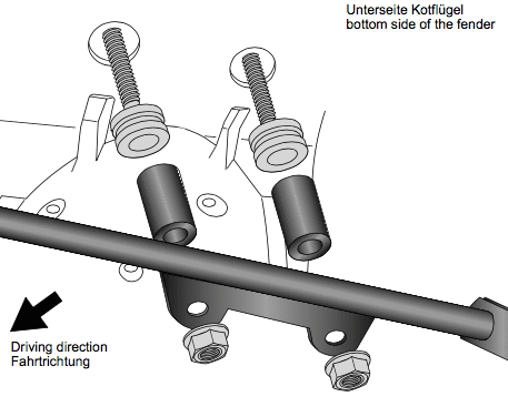 Juego de soportes para puntales de apoyo para portaequipajes de aluminio/Easyrack para Honda CRF 1000 Africa Twin (16-17) Hepco & Becker