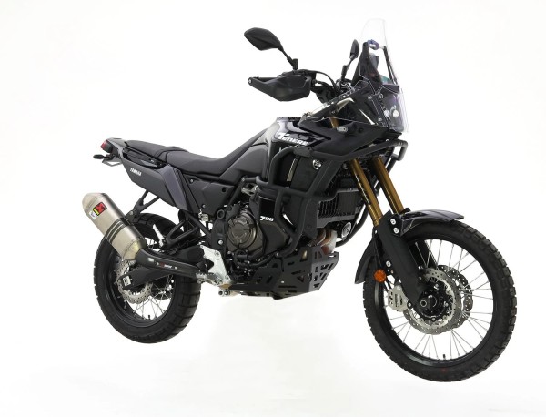 Protector de caída de aluminio negro para la Yamaha Ténéré 700 World Raid / Rally (22-25)