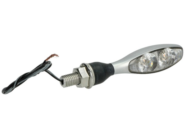Indicador Kellermann, Micro 1000 Extreme, acero, LED, V/H, L/R, 12 V, cromo mate, M8x20
