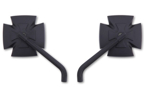 HIGHSIDER espejo pro Iron Cross Negro (par)