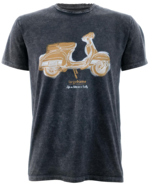 T-Shirt "Life is better on a Rally", Herren schwarz stone washed