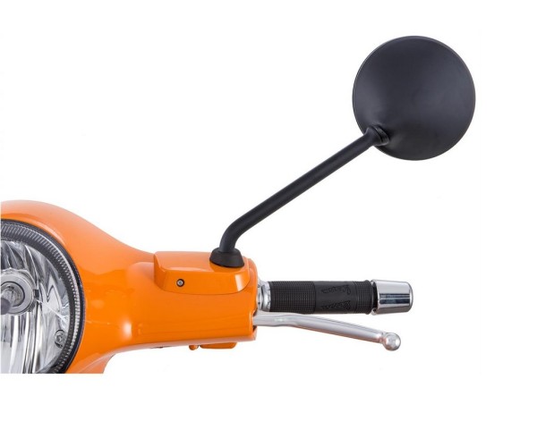 Espejo para Vespa LX/LXV/S/GTS/GTS Super/GTV/GT 60/GT/GT L 50-300cc, negro mate, izquierda