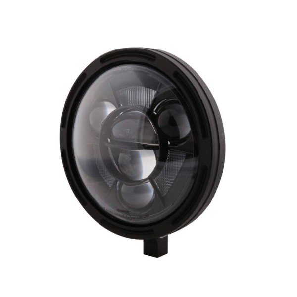 HIGHSIDER pro Faro principal de 7 pulgadas Marco-R1 Tipo 11 LED Negro Montaje inferior, homologado E (1S