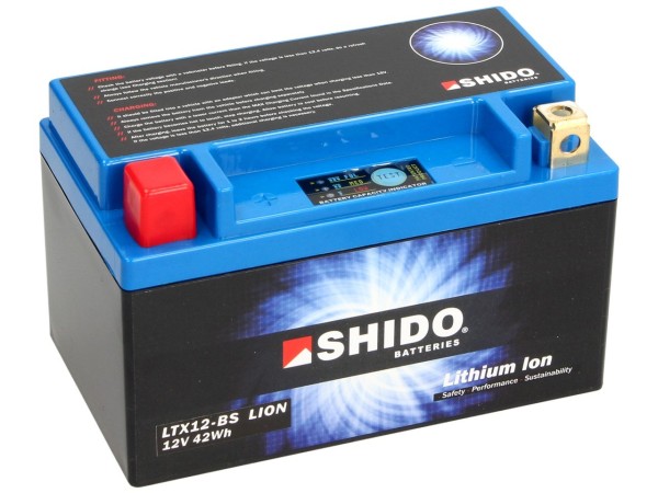 Batería Shido LTX12-BS, 12 V, 4 A, Ion de litio, 150x87x130 mm