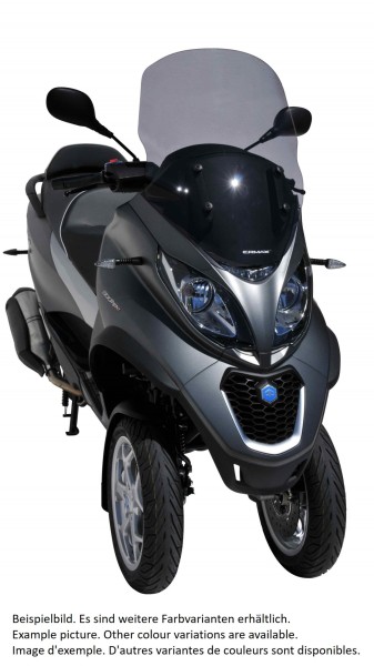 Parabrisas ERMAX Touring para Piaggio MP3 400 HPE (-22), tintado/negro claro